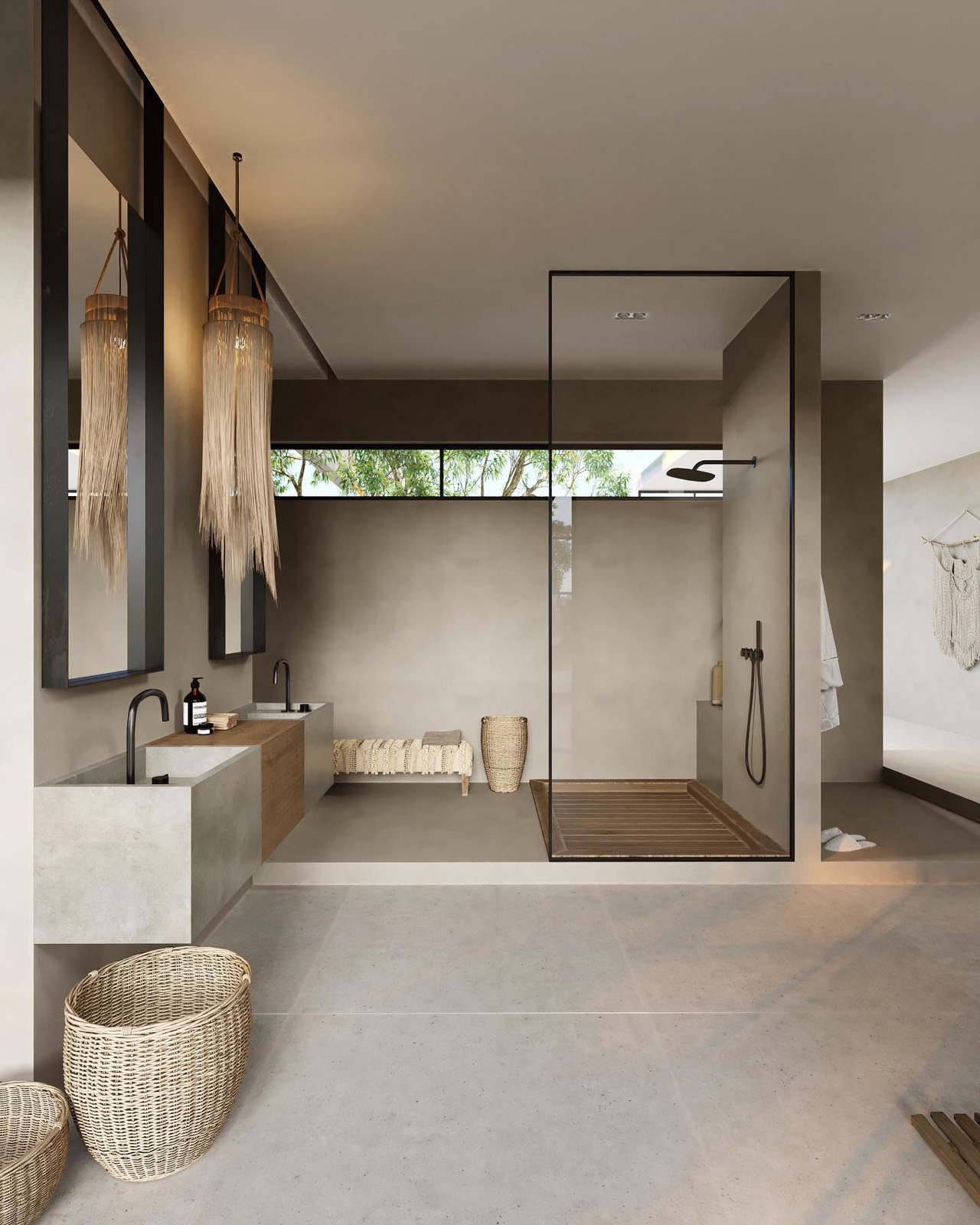 Bespoke bathroom architecture at Sa Carroca in Ibiza