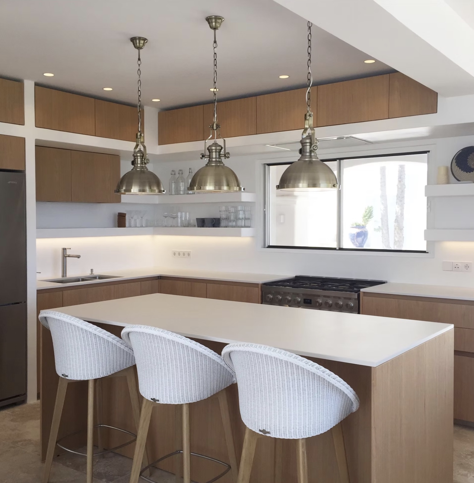 Bespoke kitchen with architectural lighting