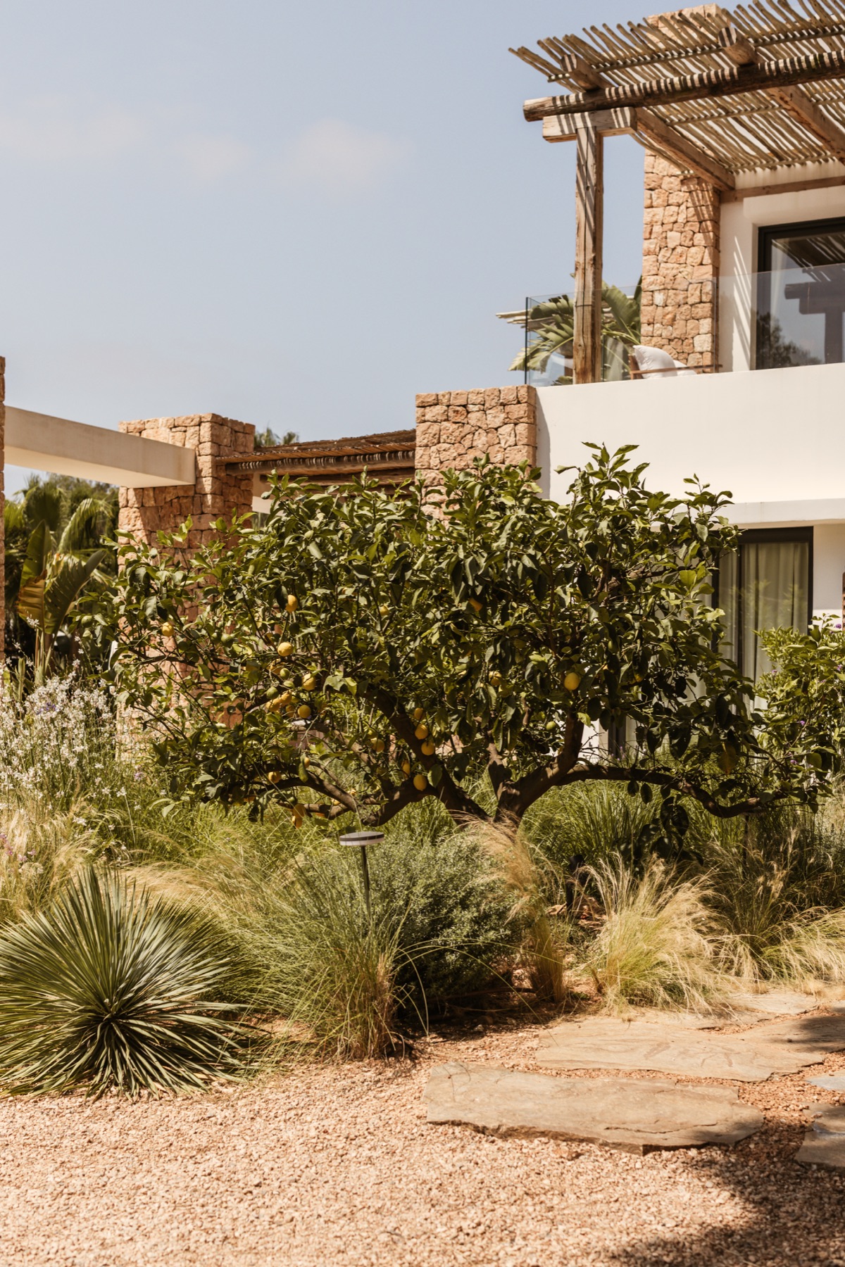 Casa Sargamasa garden and stone architecture